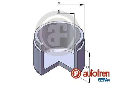 Piston, brake caliper